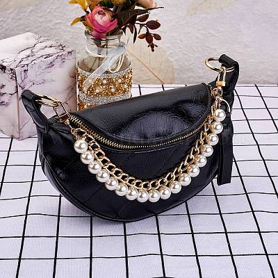 Chaîne De Sac Perlée Courte 43cm - Sangle Décorative Pour Sac à Main