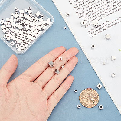 120 шт. 4 бусины из нержавеющей стали 304 STAS-UN0021-05P-1