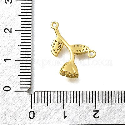 Латунные микро проложить кубического циркония бусы KK-D295-11G-1