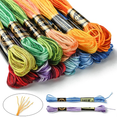 6-слойная полиэфирная нить для вышивания OCOR-FZ0001-01A-1