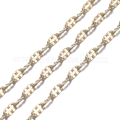 SUNNYCLUE Chaîne Satellite Laiton Plaqué Or 18K 10m - Chaîne à Billes Pour Bijoux Et Créations DIY