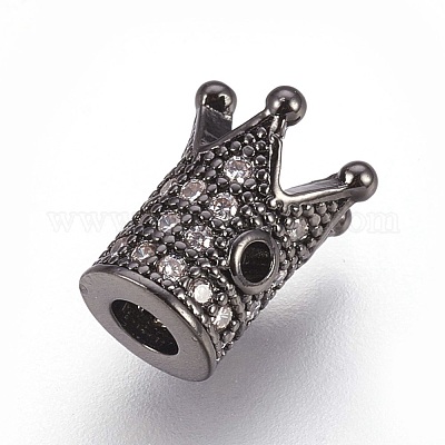 Латунные микро проложить кубического циркония бусы ZIRC-F088-029B-1