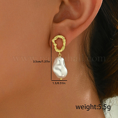 Элегантные латунные серьги-гвоздики KS8037-4-1