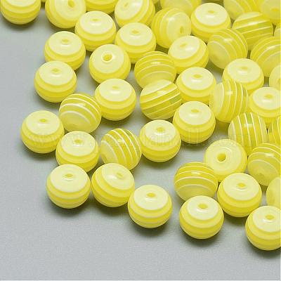 Прозрачная полоса смолы бусины RESI-S345-8mm-12-1