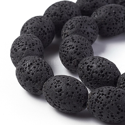 Бусы из натуральной лавы&nbsp;G-F671-03B-11-1