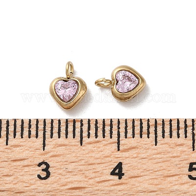 Подвески из нержавеющей стали 304 с микропаве из кубического циркония STAS-L022-396A-G-1