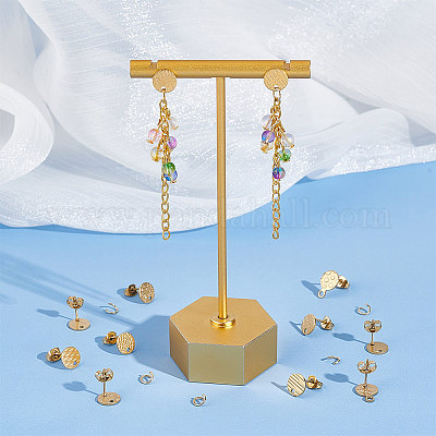 24 шт. 6 стиля ионного покрытия (IP) 304 нержавеющая сталь плоские круглые выводы штифта STAS-UN0050-65-1