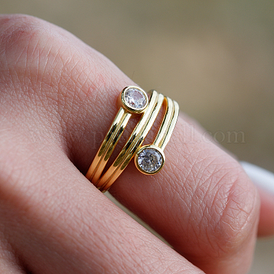 Элегантное геометрическое кольцо s925 с цирконом для женщин CC5596-4-1