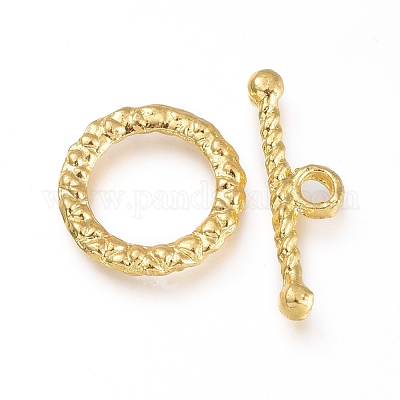 Сплавочные застежка тоггл тибетского стиля TIBE-G020-01G-1