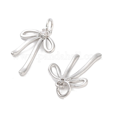 Подвески из латуни с покрытием из прозрачного кубического циркония KK-M293-16P-1