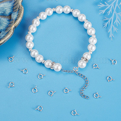 20 шт. 925 пружинные кольцевые застежки из стерлингового серебра STER-BBC0001-47-1