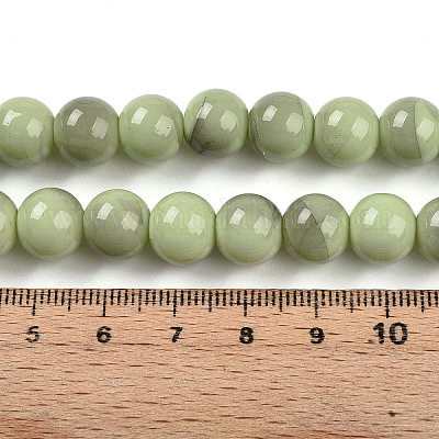 Выпечка окрашенные стеклянные бусины пряди X1-DGLA-N013-10mm-05-1