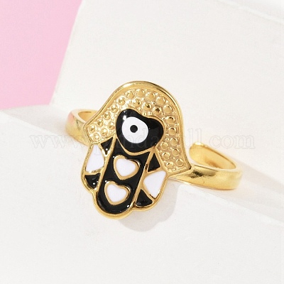 Регулируемые манжетные кольца из нержавеющей стали 304 RJEW-Q015-01G-D-1