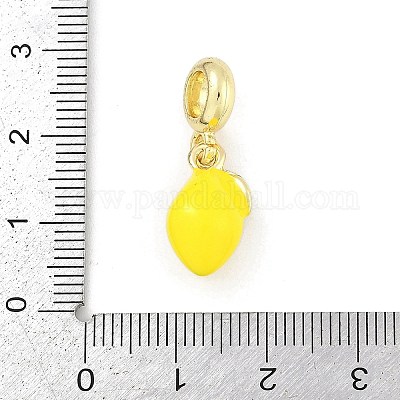 Латунные эмалевые фрукты европейские подвески KK-Z090-08G-01-1