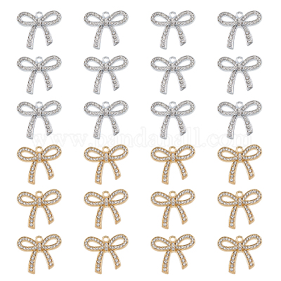 24шт. 2-х цветный сплав с подвеской из горного хрусталя FIND-DC0006-23-1