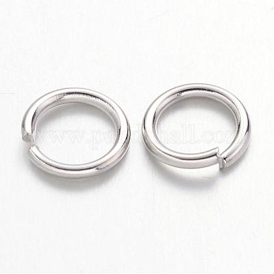 Платина латунь круглый открытые кольца прыжок для ювелирные изделия DIY X-JRC7mm-NF-1