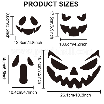 4pcs Reusable Face Paint Stencils for Face Painting Halloween