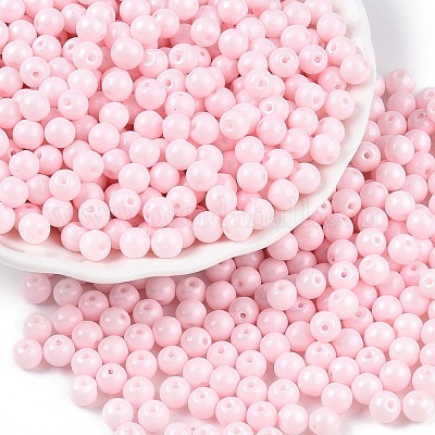 Непрозрачная выпечка окрашены стеклянные бусины DGLA-T004-02F-1