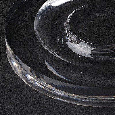 Plat rond transparent acrylique simple bracelet/plateau d'affichage de  bracelet en gros pour création de bijoux 
