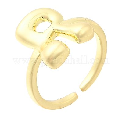 Стойка покрытие латунь открытые манжеты кольца RJEW-S394-01G-R-1