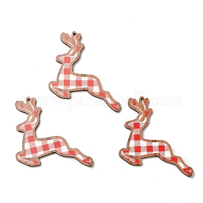 Большие деревянные подвески с рождественским принтом на одно лицо WOOD-D025-12-1