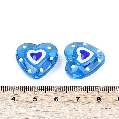 Бусы лэмпворк ручной работы LAMP-R004-06B-09-1