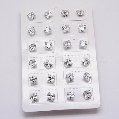 Кубического циркония уха шпильки STAS-E051-2E-1