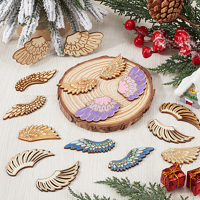 30 пара деревянных кабошонов 5 стилей WOOD-SC0001-85-1