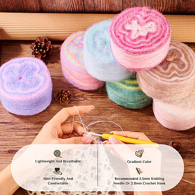 Сегментированная окрашенная пряжа для вязания DIY-TAC0033-03C-1