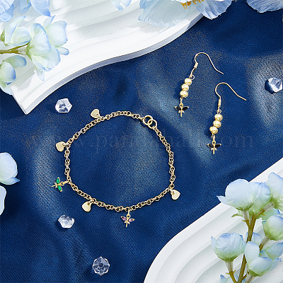 12 шт. 6-цветные латунные подвески с микропаве из кубического циркония KK-DC0003-73-1