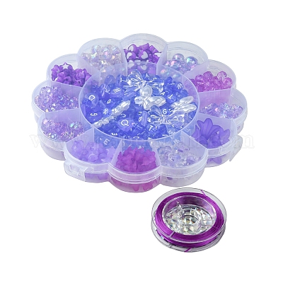 Наборы для изготовления браслетов из акрила и АБС-пластика с цветами и звездами «сделай сам» DIY-FS0006-51-1