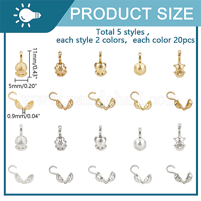 200 шт. 10 стиля латунных бусин FIND-PH0020-84-1