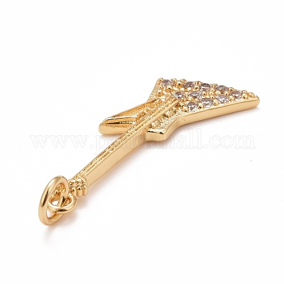 Покрытие стойки латунь микропаве прозрачные подвески из кубического циркония KK-M229-21G-1