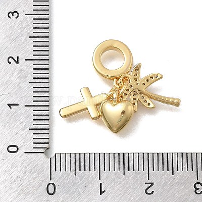 Латунь микропаве прозрачный кубический цирконий европейские подвески с подвесками KK-D431-033F-G-1