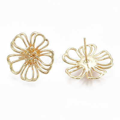 Латунь серьги X-KK-S348-122-1