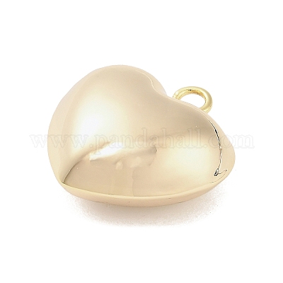 Подвески из латуни в форме трехмерного сердца KK-V006-03G-01-1