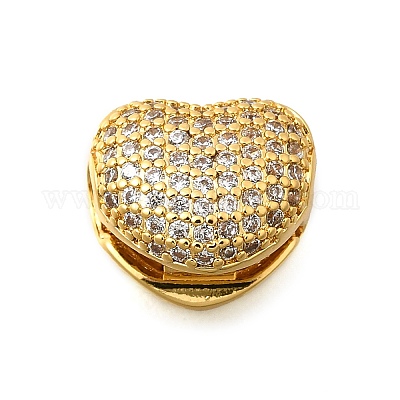 Латунные подвески с микропаве из прозрачного кубического циркония KK-B131-05G-1