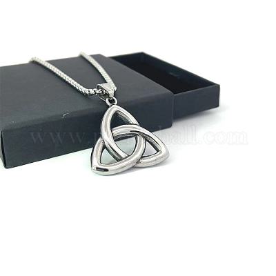 Ожерелья с подвеской в виде тройного узла из нержавеющей стали ER4219-1