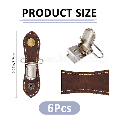 6 шт. ремни для кабеля из коровьей кожи&nbsp;HJEW-FH00226-1