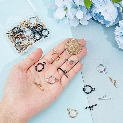 24 шт. 3-х цветные застежки-тоглы из нержавеющей стали марки 304 STAS-UN0050-82-1