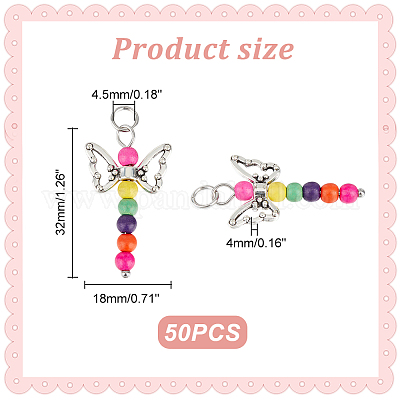 50 шт. подвески из окрашенных синтетических бирюзовых бусин FIND-UN0001-90-1