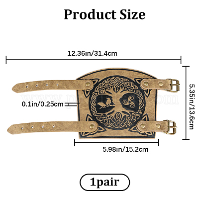 Wholesale GORGECRAFT 2PCS Leather Arm Guards Medieval Leather