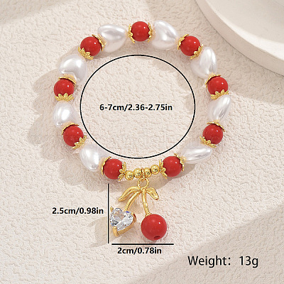 Браслеты с подвесками из латуни и микропаве из кубического циркония на день матери LE4038-1-1