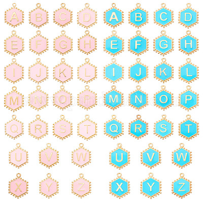 52шт 2 цвета сплава эмалевые подвески ENAM-TA0002-97A-1