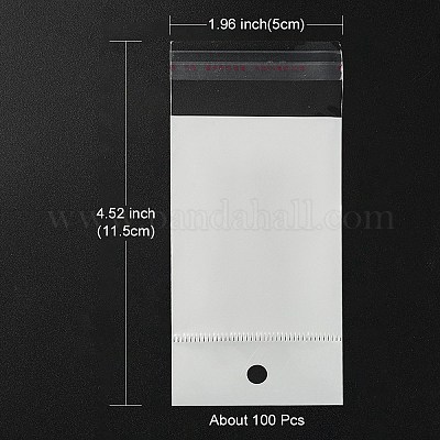 Прямоугольные целлофановые пакеты opp с отверстием для подвешивания OPC-YW0001-01-1