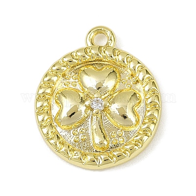 Подвески из латуни с прозрачным фианитом KK-L238-06G-1