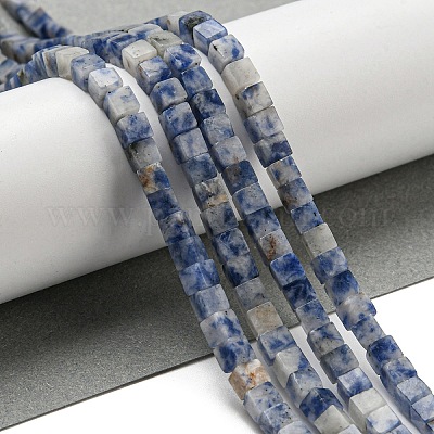 Натуральное синее пятно нитки из бисера яшмы G-C129-A03-01-1