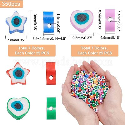 350шт 14 стилей ручной работы из полимерной глины CLAY-NB0001-69-1