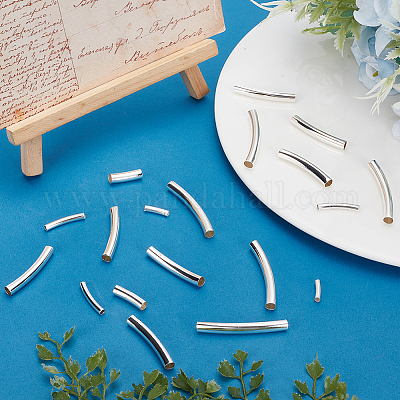 50шт. 5 набора латунных трубчатых бусин KK-AR0003-16-1