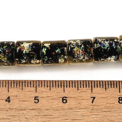 Нити стеклянных бусин из дихроичной фольги ручной работы DICH-U001-09B-1